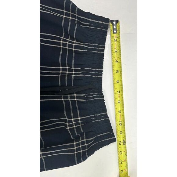 Aritzia Wilfred Blue Plaid High Rise Soleste Pants Size Small Cuffed Windowpane - Picture 7 of 12